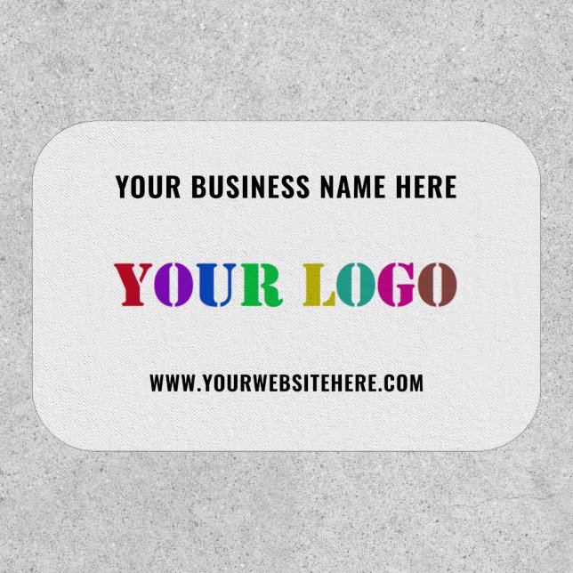Your Business Logo and Text Company Patch Template (Front)