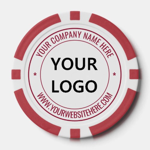 Your Business Logo and Text Company Poker Chips