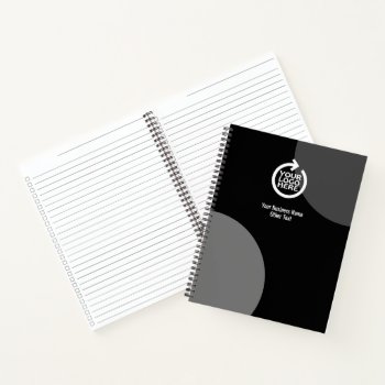 Your Business Logo And Text Notebook by Ricaso_Intros at Zazzle