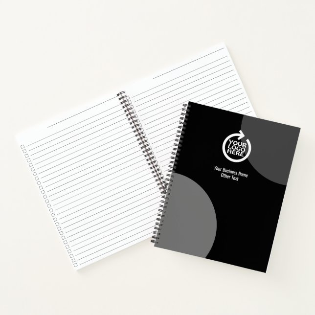 Your Business Logo and Text Notebook (Inside)