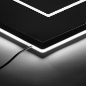 Your Business Logo and Text on Black LED Sign (Corner)