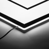 Your Business Logo and Text on White LED Sign (Corner)