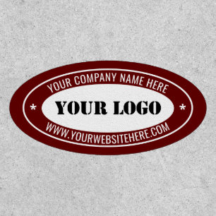 Your Business Logo and Text Oval Patch Example