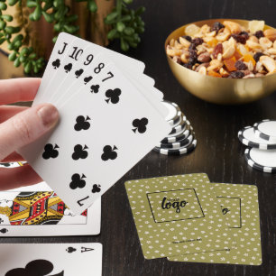Your Business Logo and Text Pattern Poker Cards