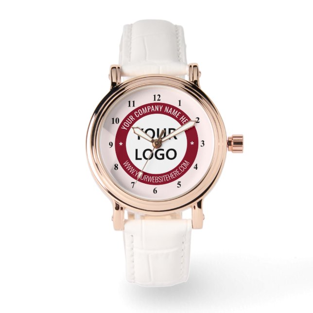 Your Business Logo and Text Personalized Watch (Front)