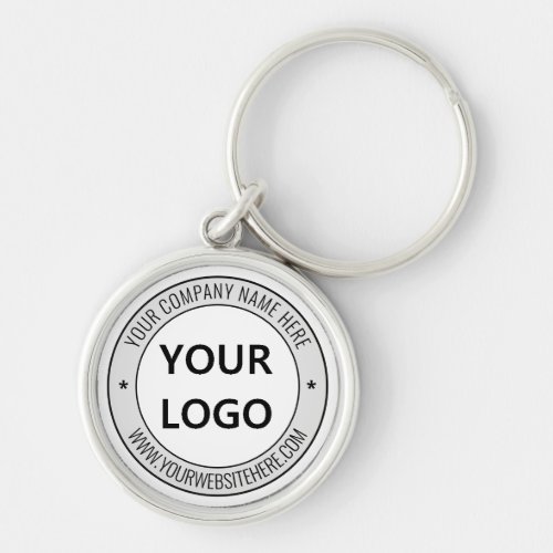 Your Business Logo and Text Promotional Keychain