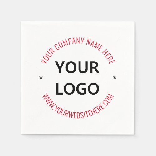 Your Business Logo and Text Promotional Napkins