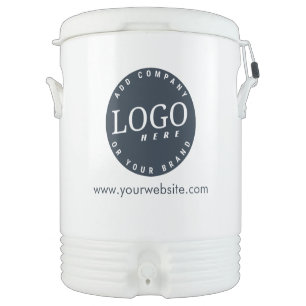 Your Business Logo and Website Address Custom Beverage Cooler