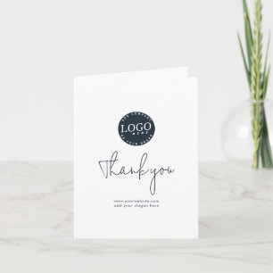 Your Business Logo and Website Corporate Clients Letterpress Thank You Card