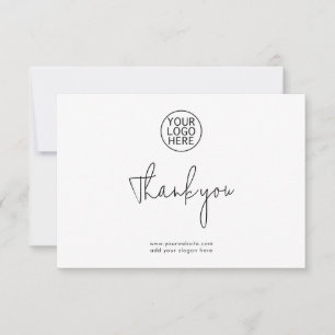 Your Business Logo and Website Corporate Customers Thank You Card