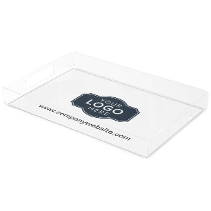 Your Business Logo and Website Corporate Events Acrylic Tray