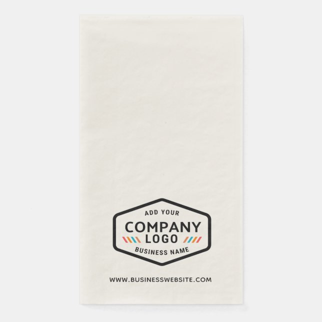 Your Business Logo and Website Corporate Events Paper Guest Towels (Front)