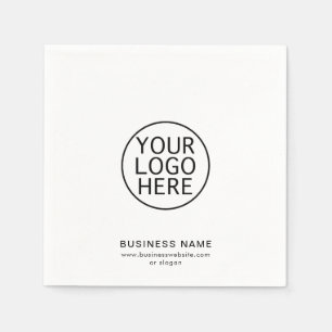 Your Business Logo and Website Custom Paper Napkins