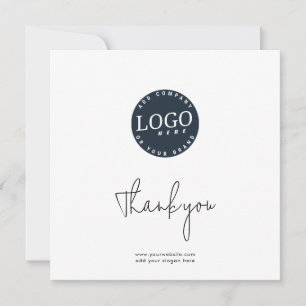 Your Business Logo and Website Customers Thank You Note Card
