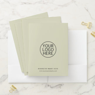 Your Business Logo and Website Minimalist Custom Pocket Folder