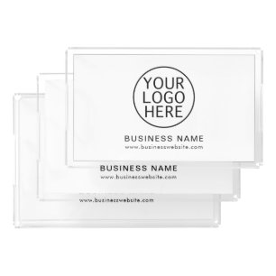 Your Business Logo and Website Modern Custom Acrylic Tray