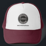 Your Business Logo and Website New Employee Trucker Hat<br><div class="desc">Add your company logo and brand identity to this trucker hat as well as your website address or slogan by clicking the "Personalize" button above. These brand-able trucker hats can advertise your business as employees wear them and double as a corporate swag. Available in other colors and sizes. No minimum...</div>