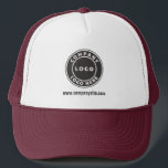 Your Business Logo and Website New Employee Trucker Hat<br><div class="desc">Add your company logo and brand identity to this trucker hat as well as your website address or slogan by clicking the "Personalize" button above. These brand-able trucker hats can advertise your business as employees wear them and double as a corporate swag. Available in other colors and sizes. No minimum...</div>