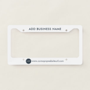 Your Business Logo and Website Staff License Plate Frame