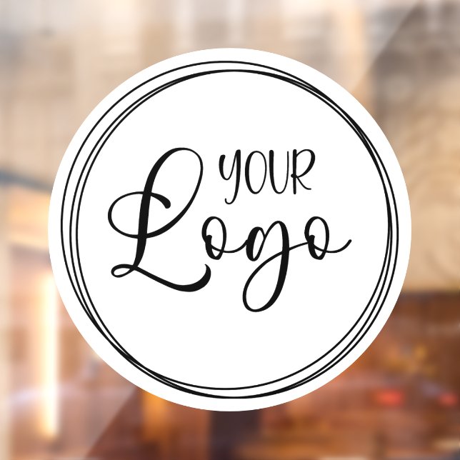 Your Business Logo as Circle Shape Window Cling (Sheet 2)