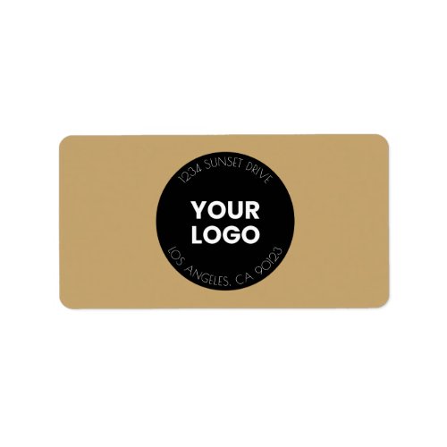 Your Business Logo  Black  Golden Return Address Label