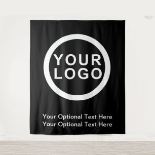 Your Business Logo Brand Modern Black Backdrop