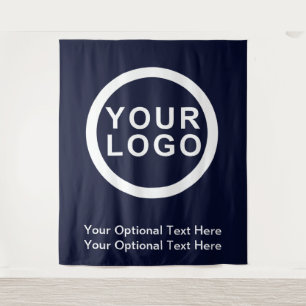 Your Business Logo Brand Modern Blue Backdrop