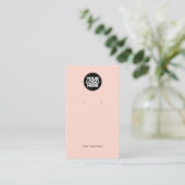 Your Business Logo Chic Pink Earring Display Card (Standing Front)
