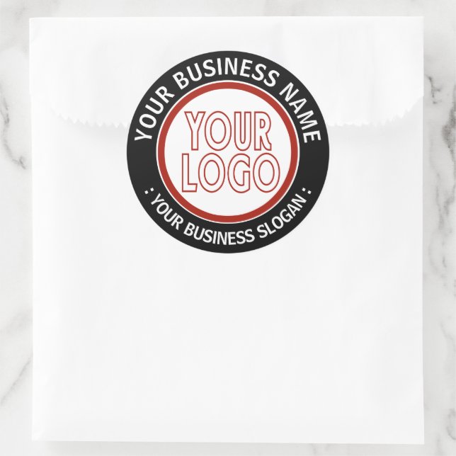 Your Business Logo Classic Round Sticker (Bag)
