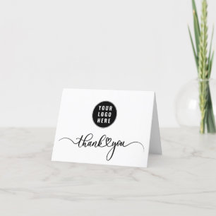 Your Business Logo Company Client Appreciation Letterpress Thank You Card