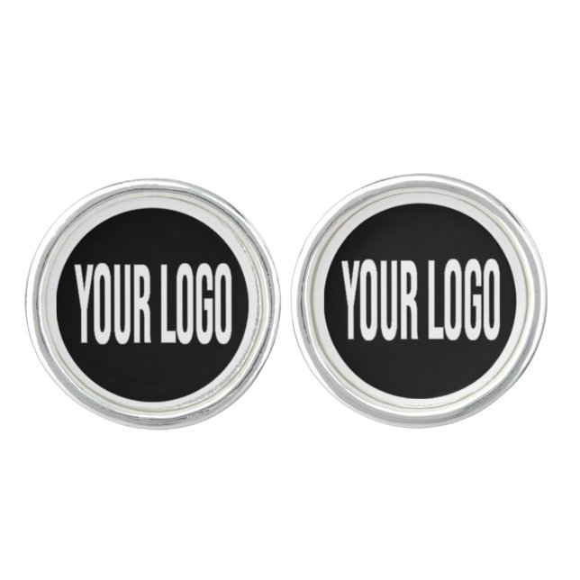 Your Business Logo Company Cufflinks (Front)