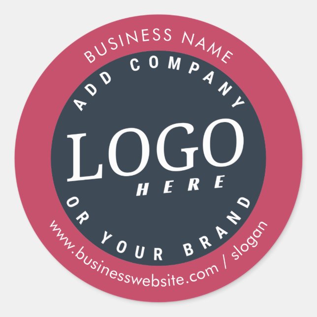 Your Business Logo Company Employees Custom Classic Round Sticker (Front)