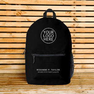 Your Business Logo Company Employees Swag Printed Backpack