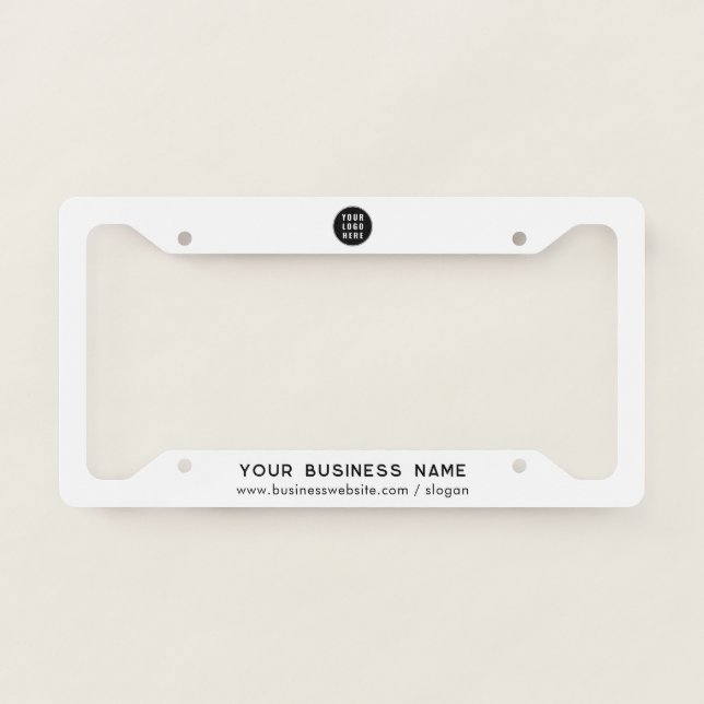 Your Business Logo Company Fleet Custom License Plate Frame (Front)