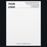 Your Business Logo Company Letterhead Template<br><div class="desc">Custom Colors and Fonts - Design Your Own Personalized Branded Business Letterhead Example with Logo - Add Your Logo - Image or QR Code - Photo / Business Name - Company / Address - Contact Information / Logo - Image ( back side ) - Resize and move or remove and...</div>