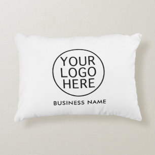Your Business Logo Company Name Branded Custom Accent Pillow
