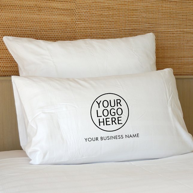 Your Business Logo Company Name Minimalist Custom Lumbar Pillow (Your Business Logo Custom Hotel Showroom Lumber Pillow)