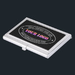 Your Business Logo Company Personalized Stamp Business Card Case<br><div class="desc">Custom Business Logo Company Stamp - Personalized Website - Text Promotional Professional Customizable Stamp Gift - Add Your Logo - Image / Name - Company / Website - Information - Resize and move or remove and add elements / text with customization tool. Choose / add your text - font ,...</div>