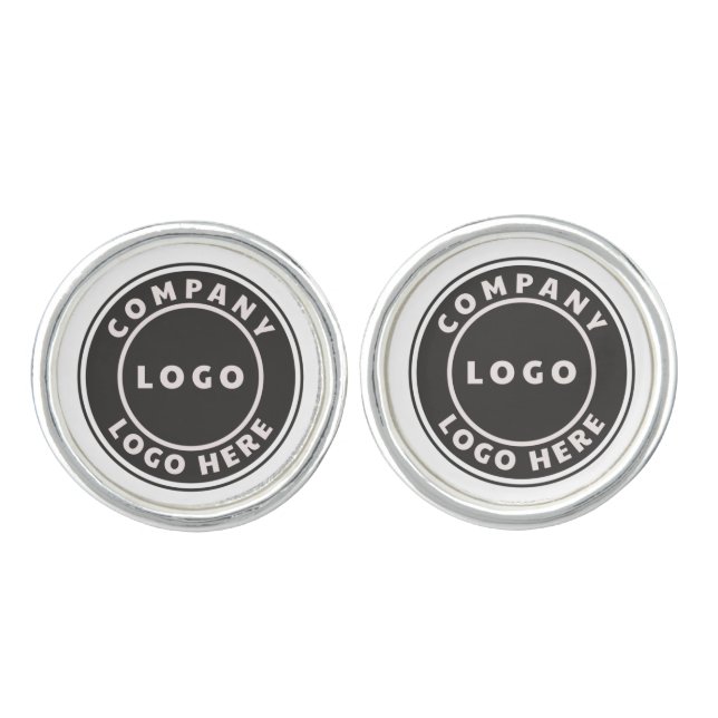 Your Business Logo Company Promotional Cufflinks (Front)