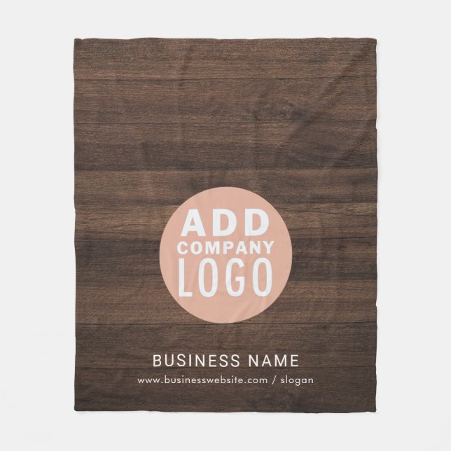 Your Business Logo Company Promotional Swag Fleece Blanket (Front)