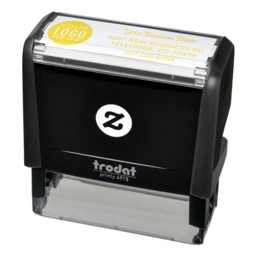 Your Business Logo Corporate Address Self-inking Stamp