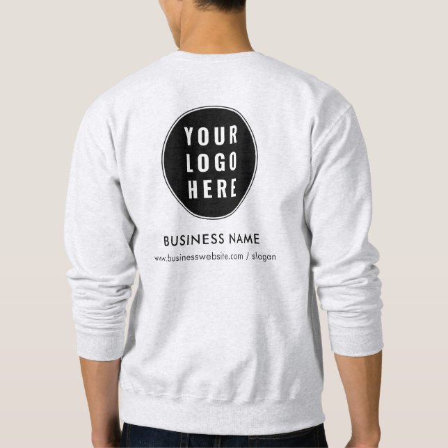 Your Business Logo Corporate Employees Swag Sweatshirt (Back)