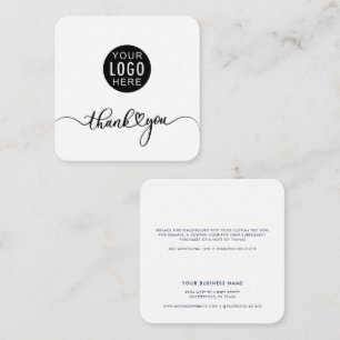 Your Business Logo Corporate Thank You Note Card