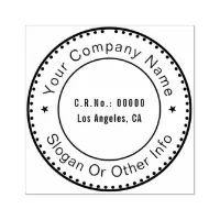 Custom Your Company Logo Rubber Stamp, Zazzle
