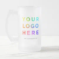 Custom Logo 16 oz. Frosted Glass