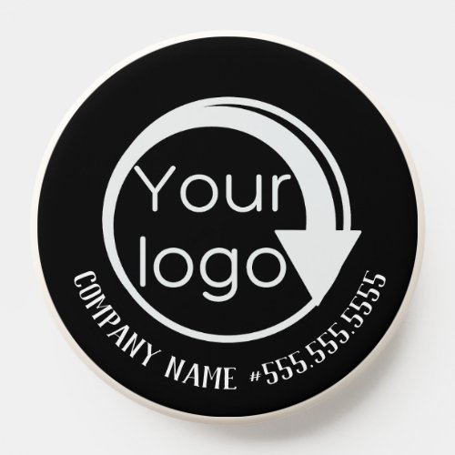 Your Business Logo Custom Black White PopSocket