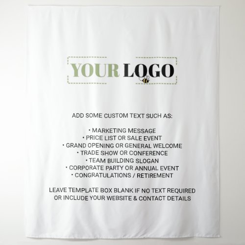 Your Business Logo Custom Brand White Backdrop