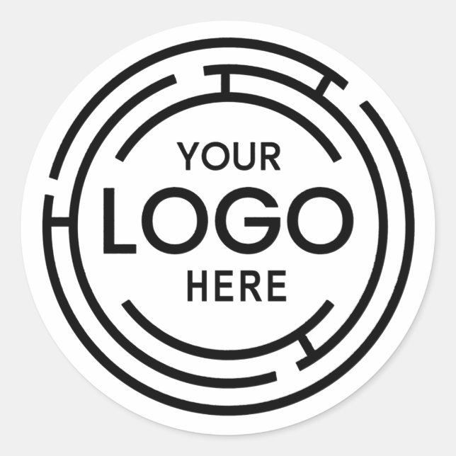 Your Business Logo Custom  Classic Round Sticker (Front)