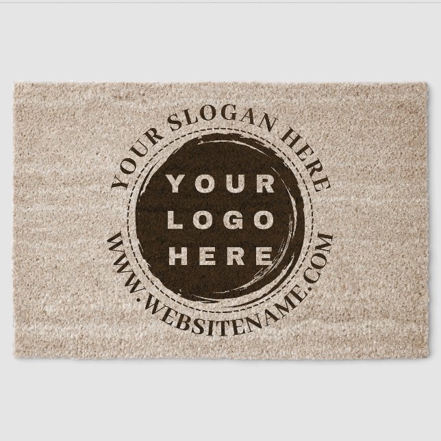 Your Business Logo Custom Fiber Doormat (Front)