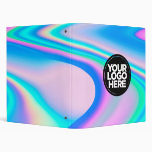 Your Business Logo Custom Holographic 3 Ring Binder
